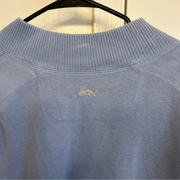 Tommy Bahama Men’s Light Blue Quarter Zip Pullover Sweater Size XL Cotton - Picture 6 of 6